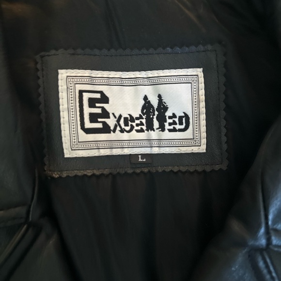 Vintage 90s Excelled Black Leather Blazer Jacket – Classic, Timeless, and Sleek - Picture 4 of 5